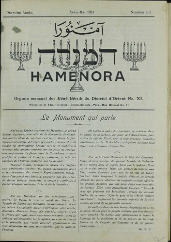 Hamenora. avril - mai 1924 Vol 02 N° 04-05